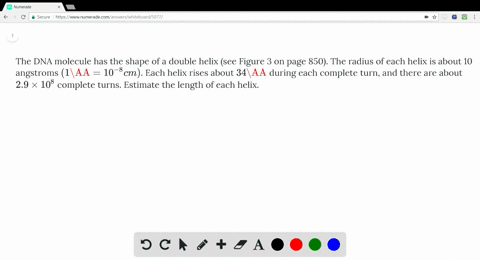 the-dna-molecule-has-the-shape-of-a-double-helix-see-figure-3-on-page-850-the-radius-of-each-helix-i