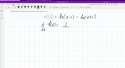 differentiate-the-given-expression-with-respect-to-x-ln-leftfracx-1x1right