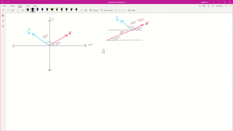 the-two-vectors-veca-and-vecb-in-fig-3-28-have-equal-magnitudes-of-100-mathrmm-and-the-angles-are--3