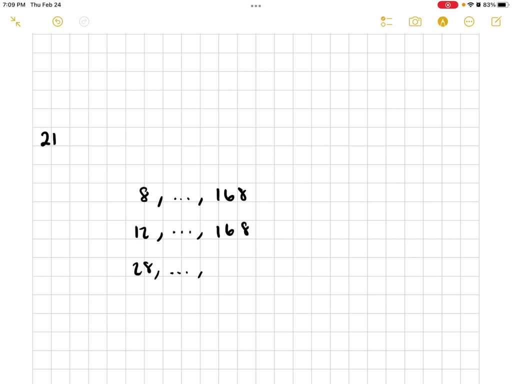 find the least common multiple of the given numbers 3 and 8