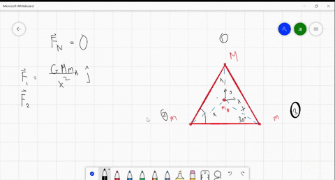 in-fig-14-18-b-two-spheres-of-mass-m-and-a-third-sphere-of-mass-m-form-an-equilateral-triangle-and-a