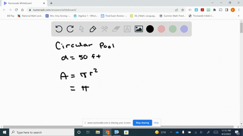 use-appropriate-geometry-formulas-find-the-area-of-a-circular-pool-50-mathrmft-in-diameter-round-to-