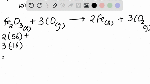 the-balanced-equation-for-a-reaction-in-the-process-of-reducing-iron-ore-to-the-metal-is-mathrmfe_2-