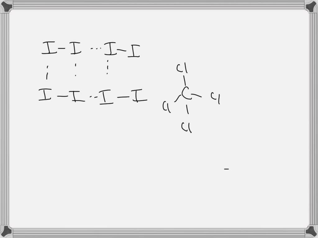 Solved Describe At The Molecular Level What Is Happening When Solid Iodine I2 S Dissolves In