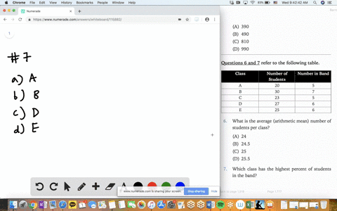 which-class-has-the-highest-percent-of-students-in-the-band-beginequation-beginarrayltext-a-mathrma-