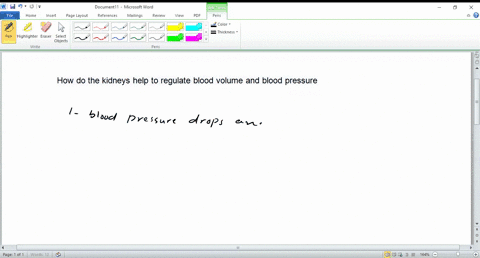 Kidneys regulating blood volume