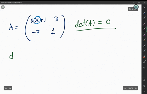 find-the-value-of-k-that-makes-the-matrix-singular-leftbeginarraycc-2-k1-3-7-1-endarrayright