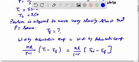 a-cylinder-is-closed-at-both-ends-and-has-insulating-walls-it-is-divided-into-two-compartments-by--4
