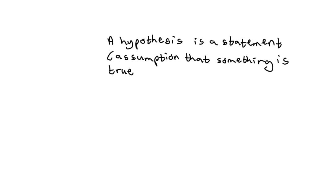 hypothesis term used