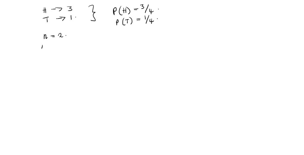 Solved: A Coin Is Biased So That A Head Is Three Time:s As Likely To 