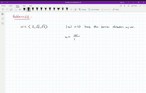 find-the-vector-of-length-10-with-the-same-direction-as-w2-sqrt2-sqrt3