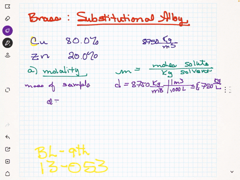 brass-is-a-substitutional-alloy-consisting-of-a-solution-of-copper-and-zinc-a-particular-sample-of-5