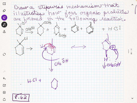 draw-a-stepwise-detailed-mechanism-that-illustrates-how-four-organic-products-are-formed-in-the-fo-2