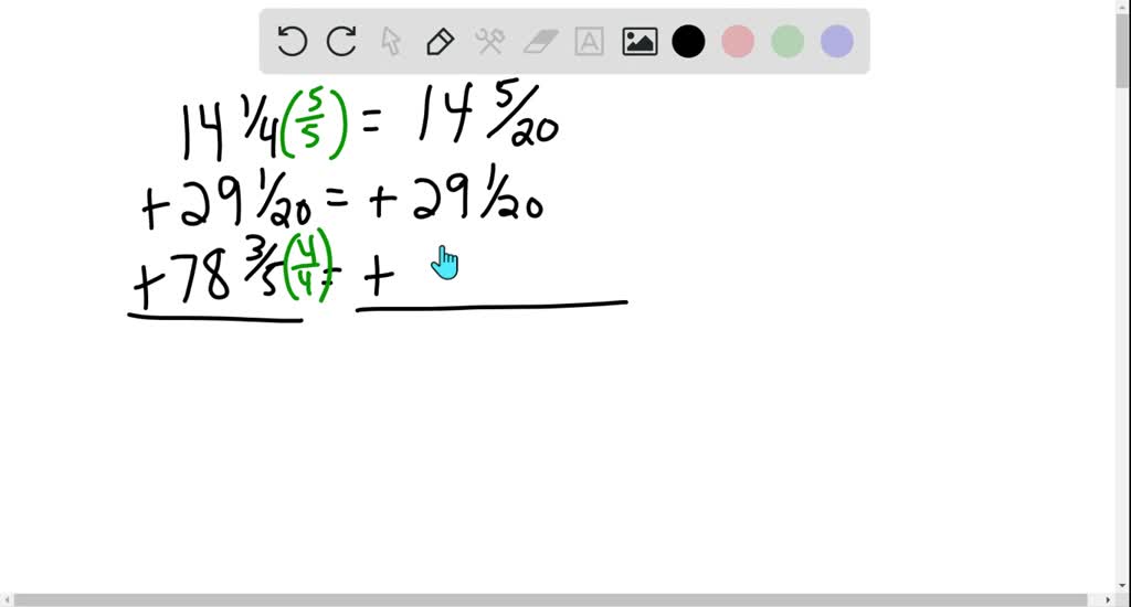 SOLVED Add And Simplify 15 24 7 36 91 48 