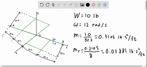a-10-lb-rod-of-uniform-cross-section-is-used-to-form-the-shaft-shown-knowing-that-the-shaft-rotates-