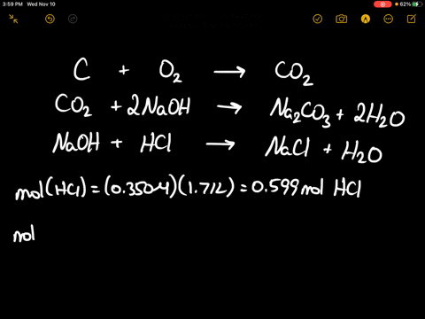 SOLVED:A sample of carbon was burned in pure oxygen, forming carbon ...