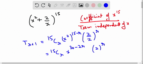 the-ratio-of-the-coefficient-of-x15-to-the-term-indepcndent-of-x-in-the-expansion-of-leftx2frac2xrig