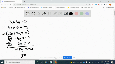 solve-each-system-by-the-elimination-method-check-each-solution-beginarrayl-2-x3-y0-4-x129-y-endarra