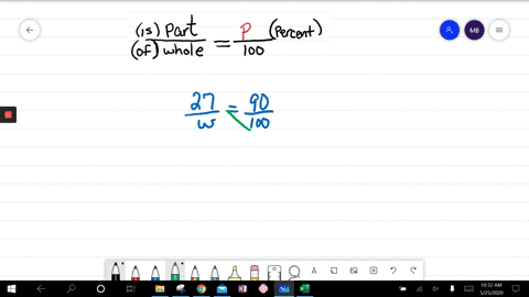 use-the-percent-proportion-to-solve-each-problem-round-to-the-nearest-tenth-27-is-90-of-what-number