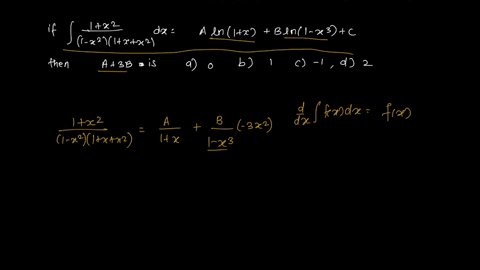 int-frac1x2left1-x2rightleft1xx2right-d-xa-log-1xb-log-left1-x3right-then-a3-b-is-a-0-b-1-c-1-d-2