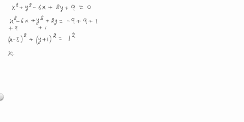 a-find-the-center-h-k-and-radius-r-of-each-circle-b-graph-each-circle-c-find-the-intercepts-if-any-8