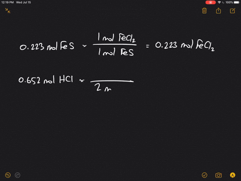 ironii-sulfide-reacts-with-hydrochloric-acid-according-to-the-reaction-mathrmfess2-mathrmhcla-q-long