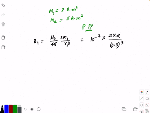 two-short-magnets-of-magnetic-moment-2-mathrmam2-and-5-mathrmam2-are-placed-along-two-lines-drawn-at