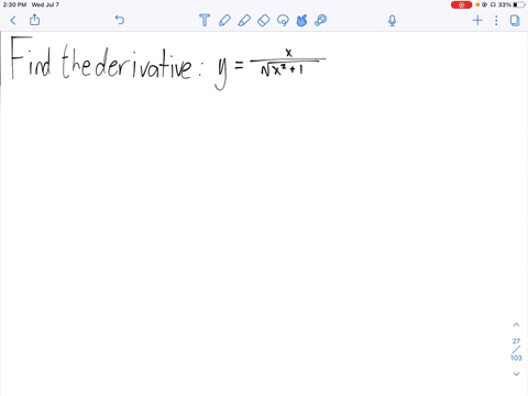 find-the-derivative-of-the-function-yfracxsqrtx21