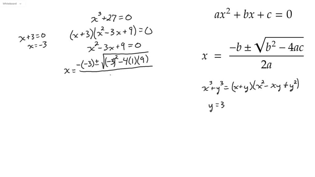 SOLVED:Solve each cubic equation using factoring