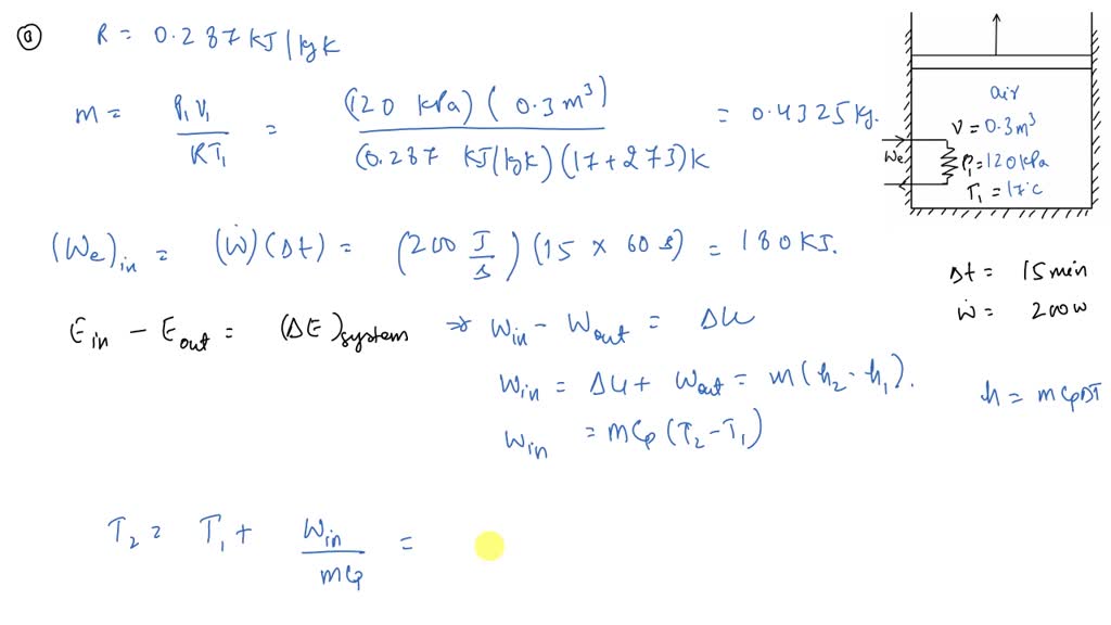 An insulated piston-cylinder device initially contains 300 L of air at ...