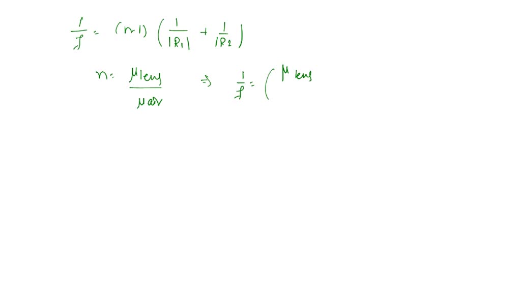 SOLVEDA converging glass lens (n=1.50) is immersed in water. Does the