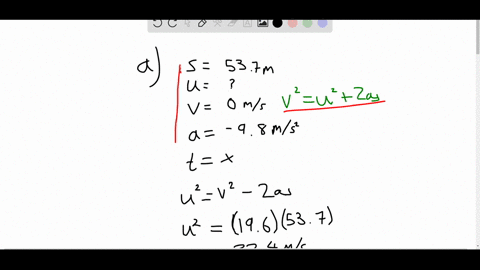 a-with-what-speed-must-a-ball-be-thrown-vertically-up-in-order-to-rise-to-a-maximum-height-of-537-ma