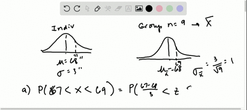 the-heights-of-18-year-old-men-are-approximately-normally-distributed-with-mean-68-inches-and-standa