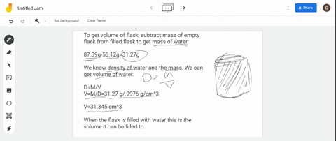 the-following-procedure-was-used-to-determine-the-volume-of-a-flask-the-flask-was-weighed-dry-and--7