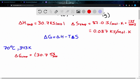 given-the-data-in-problem-1666-calculate-delta-g-for-the-vaporization-of-benzene-at-a-70circ-mathrmc