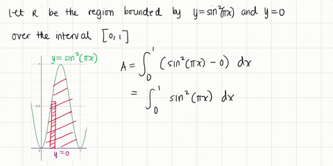 find-the-area-of-the-region-bounded-by-the-graphs-of-the-equations-ysin-2-pi-x-quad-y0-quad-x0-quad-