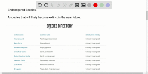 an-_____-species-has-population-levels-so-low-it-is-at-great-risk-of-extinction-in-the-near-future-a