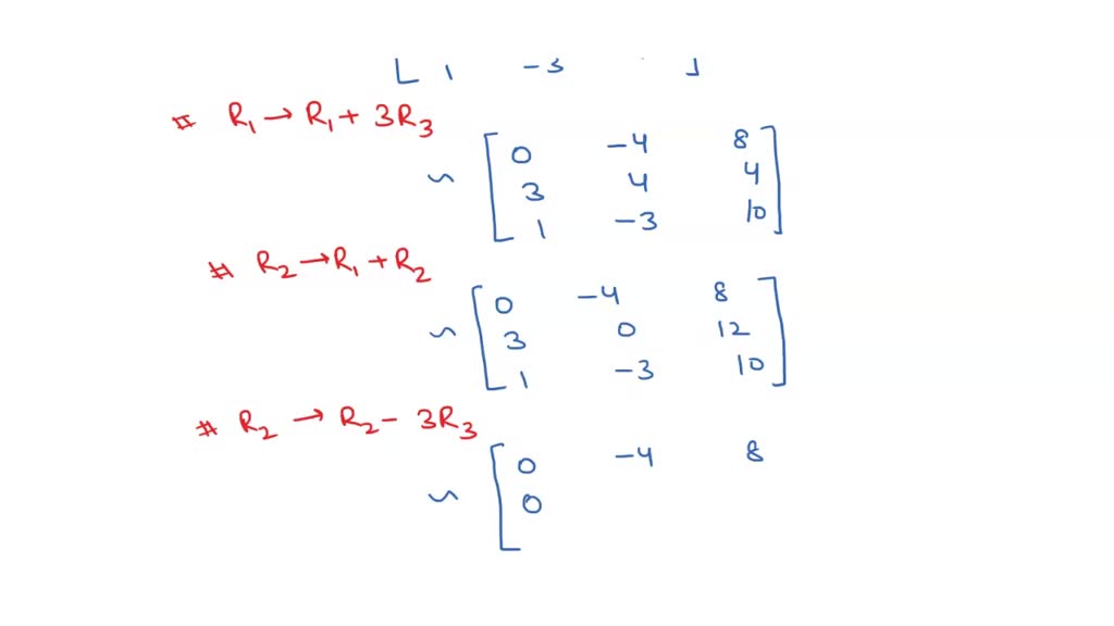 Resuelva el sistema ya sea utilizando eliminación gaussiana con ...