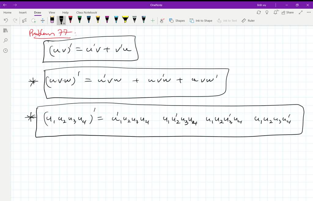 SOLVEDThe Derivative Product Rule gives the formula \frac{d}{d x}(u v