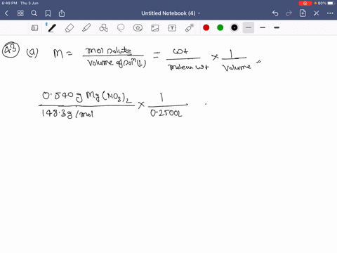 calculate-the-molarity-of-the-following-aqueous-solutions-a-0540-mathrmg-mathrmmgleftmathrmno_3right