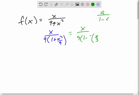 find-a-power-series-representation-for-the-function-and-detemine-the-interval-of-convergence-fxfracx