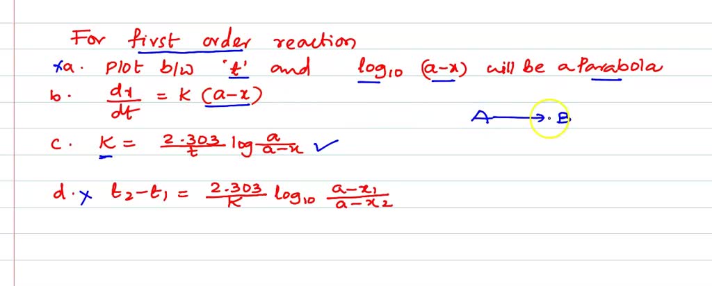 solved-for-a-first-order-reaction-a-plot-between-t-and-log-10