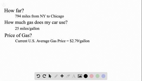 what-data-would-you-need-to-estimate-the-money-you-would-spend-on-gasoline-to-drive-your-car-from-ne