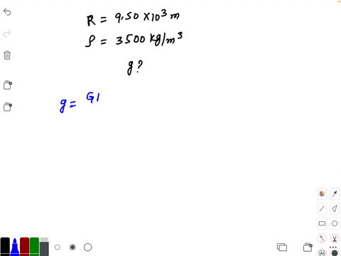 a-spherical-asteroid-with-radius-of-950-mathrmkm-has-uniform-density-3500-mathrmkg-mathrmm3-find-the