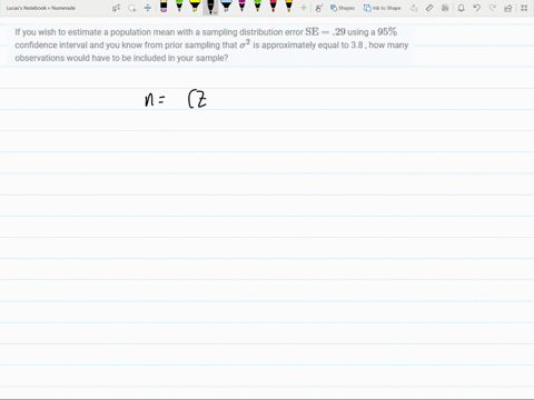 if-you-wish-to-estimate-a-population-mean-with-a-sampling-distribution-error-mathrmse29-using-a-95-c