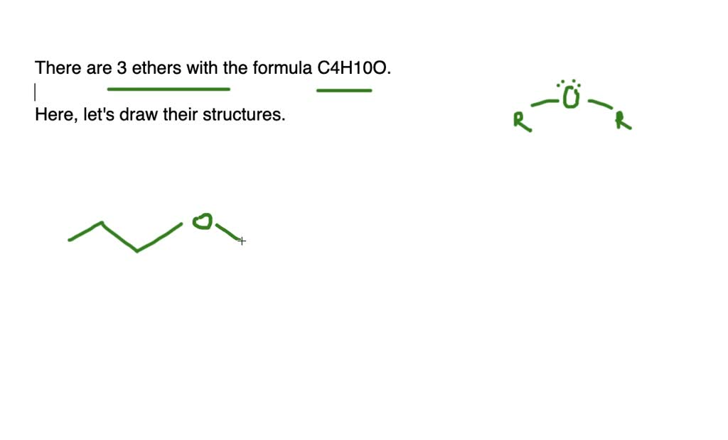 Solvedthere Are Three Ethers With The Formula C4 H10 O Draw Their