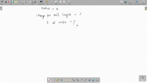 a-semi-circular-arc-of-radius-a-is-charged-uniformly-and-the-charge-per-unit-length-is-lambda-the-el