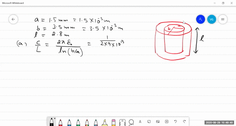2411-a-cylindrical-capacitor-has-an-inner-conductor-of-radius-15-mathrmmm-and-an-outer-conductor-of-