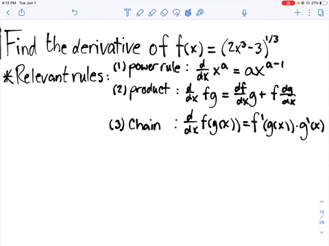 find-the-derivative-of-each-of-the-given-functions-yleft2-x3-3right1-3-2