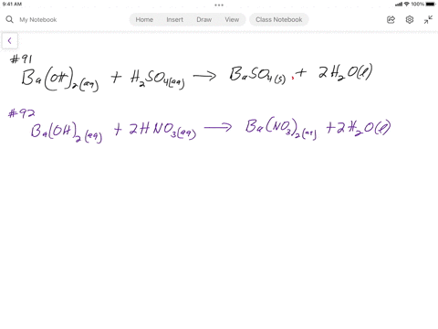 SOLVED:What salts are formed in the neutralization reactions of ...